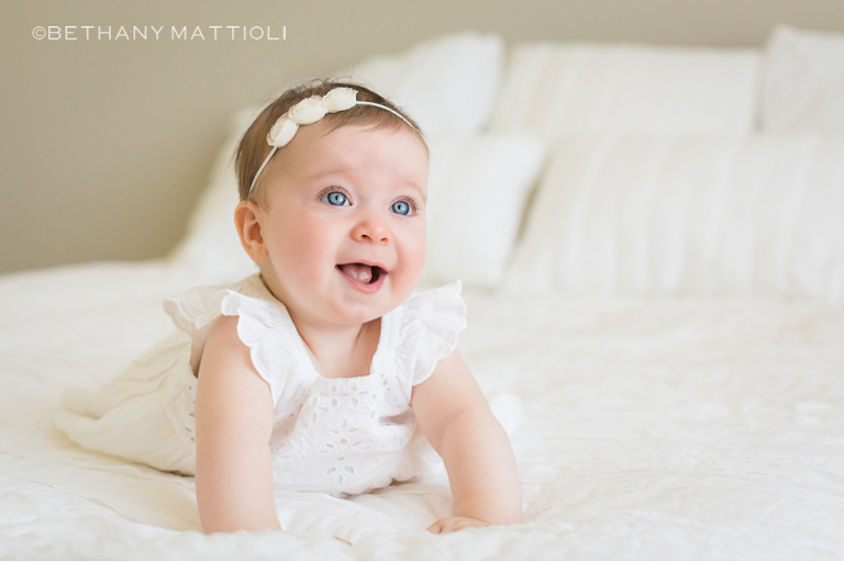 6 Month Happy Baby Girl | Bethany Mattioli Photography - San Jose Baby Photographer