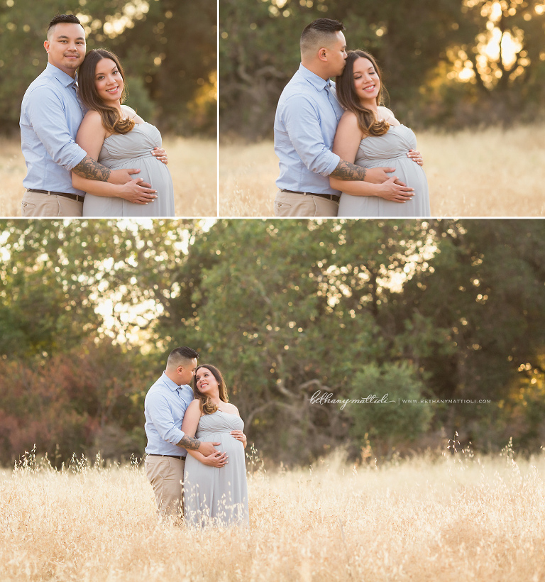 Romantic Summer Sunset Maternity Session | Bethany Mattioli Photography - Bay Area Maternity Photographer