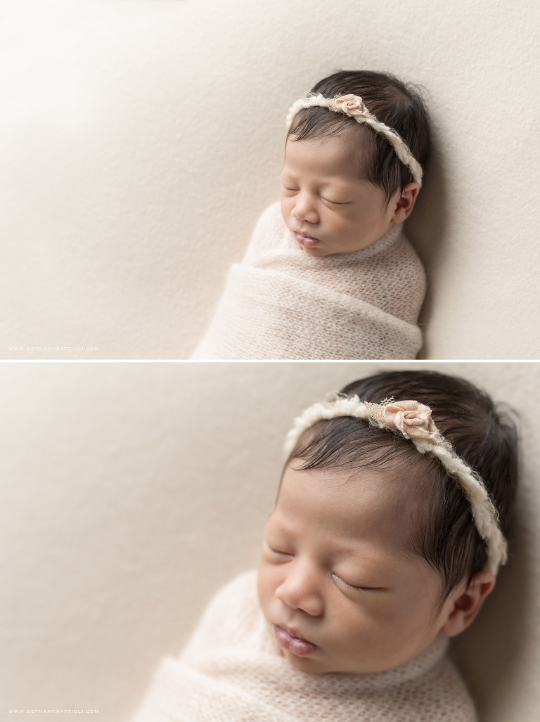 Nine day old newborn girl | Simple and Natural Newborn Photography | Bay Area Photographer | Bethany Mattioli Photography