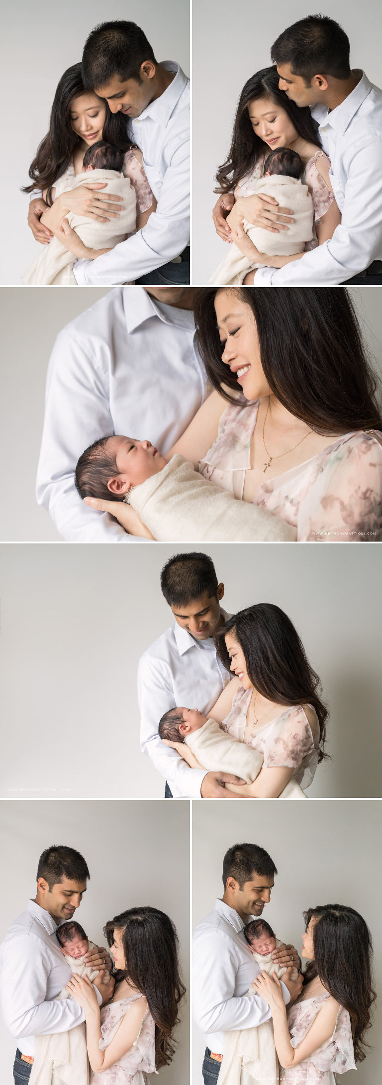 Newborn with Parents | Simple and Natural Posing | Newborn Photography in the Bay Area | Bethany Mattioli Photography