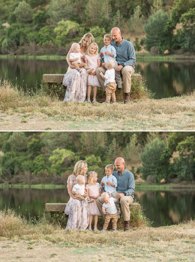 Family of Six Outdoor Lifestyle Photographs | Morgan Hill Family Photographer | Bethany Mattioli Photography