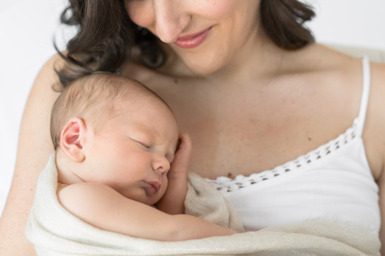 Newborn in Mother's Arms | Natural Newborn Photography in the Bay Area | Bethany Mattioli Photography