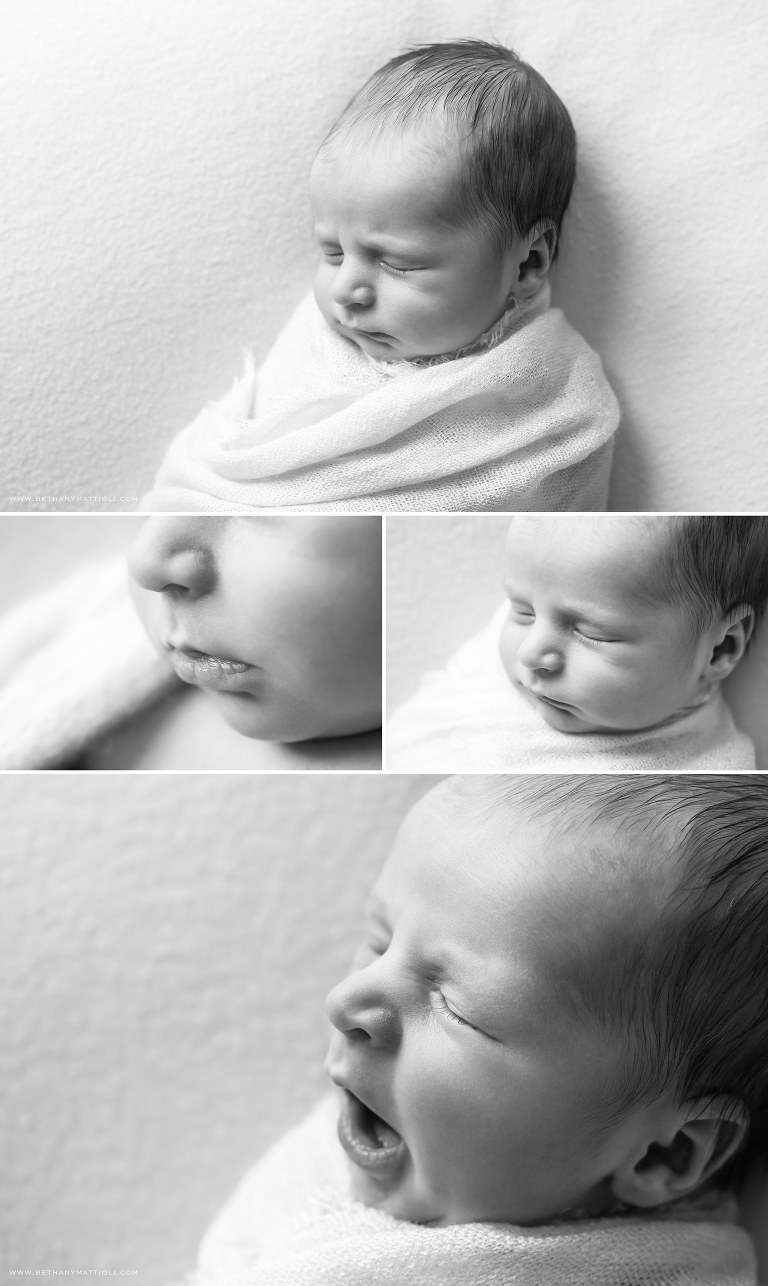 Natural and Timeless Black and White Newborn Photography | Bay Area Newborn Photographer | Bethany Mattioli Photography 