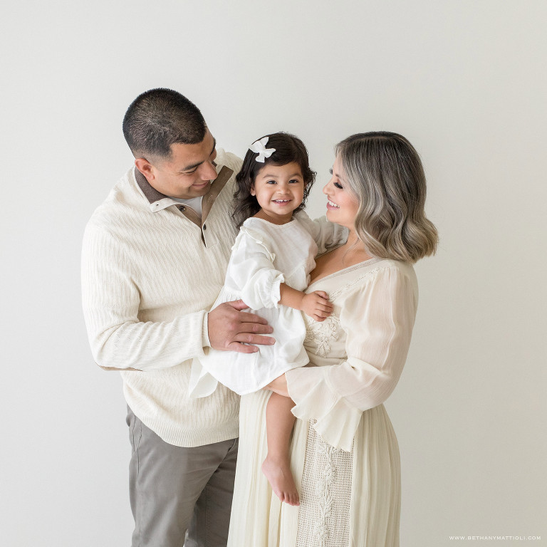 Family Maternity Photo in Morgan Hill Photography Studio | Bethany Mattioli Photography
