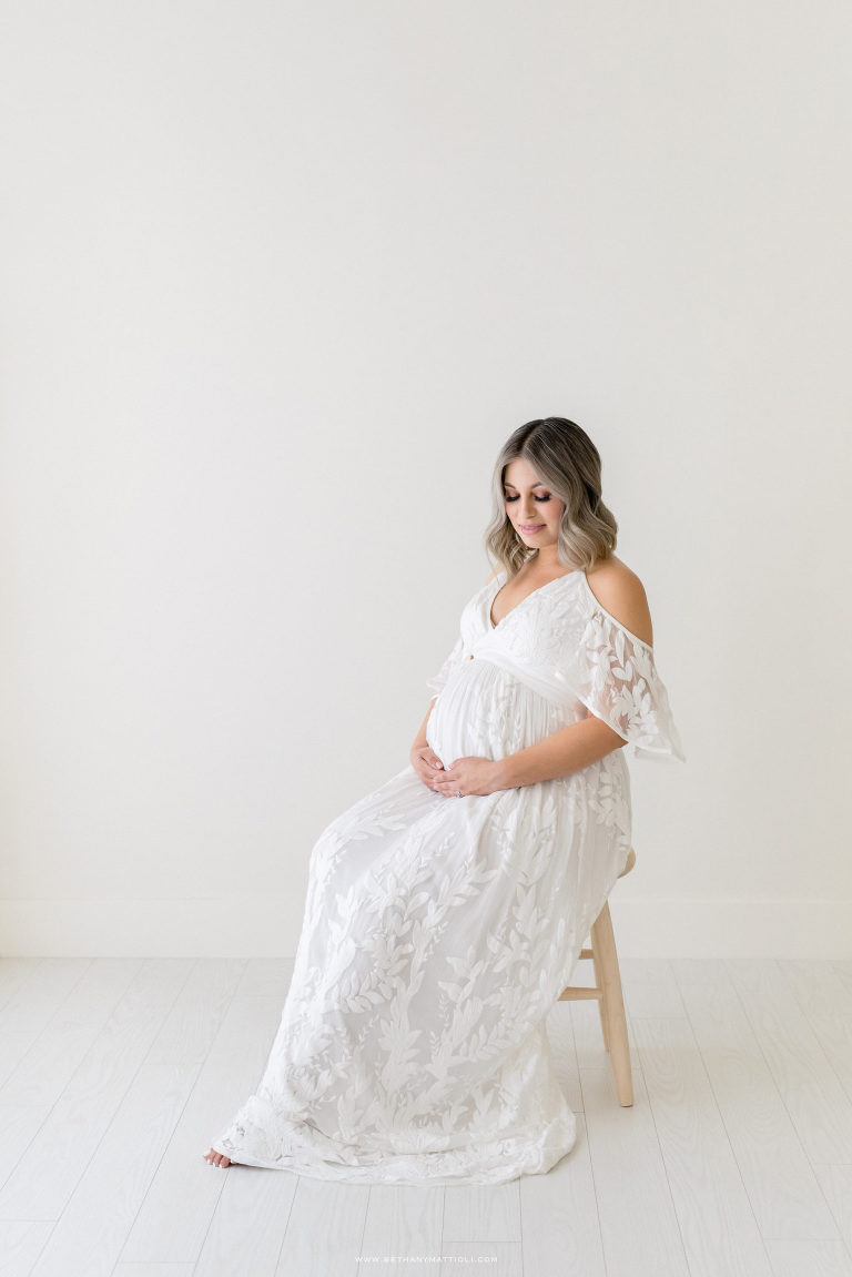 Maternity Session in Studio | Bay Area Maternity Studio Photographer | Bethany Mattioli Photography