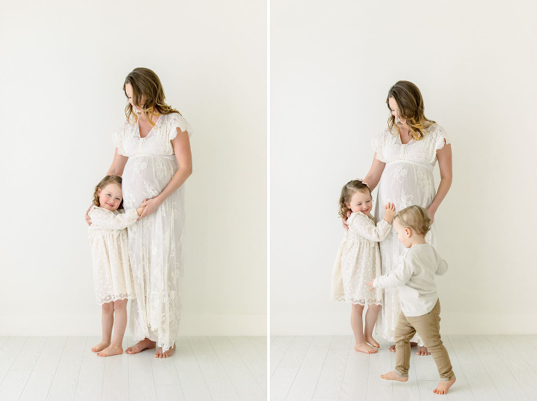 Studio Maternity Session with Siblings