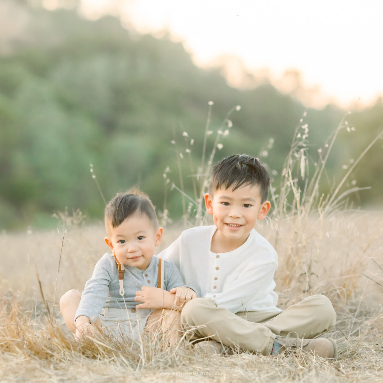 Toddler Boy and Big Brother | Bay Area Family Photographer 